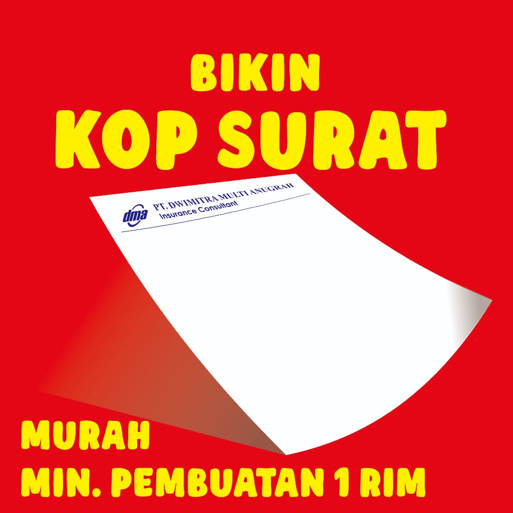 

KOP SURAT Ukuran A4/F4