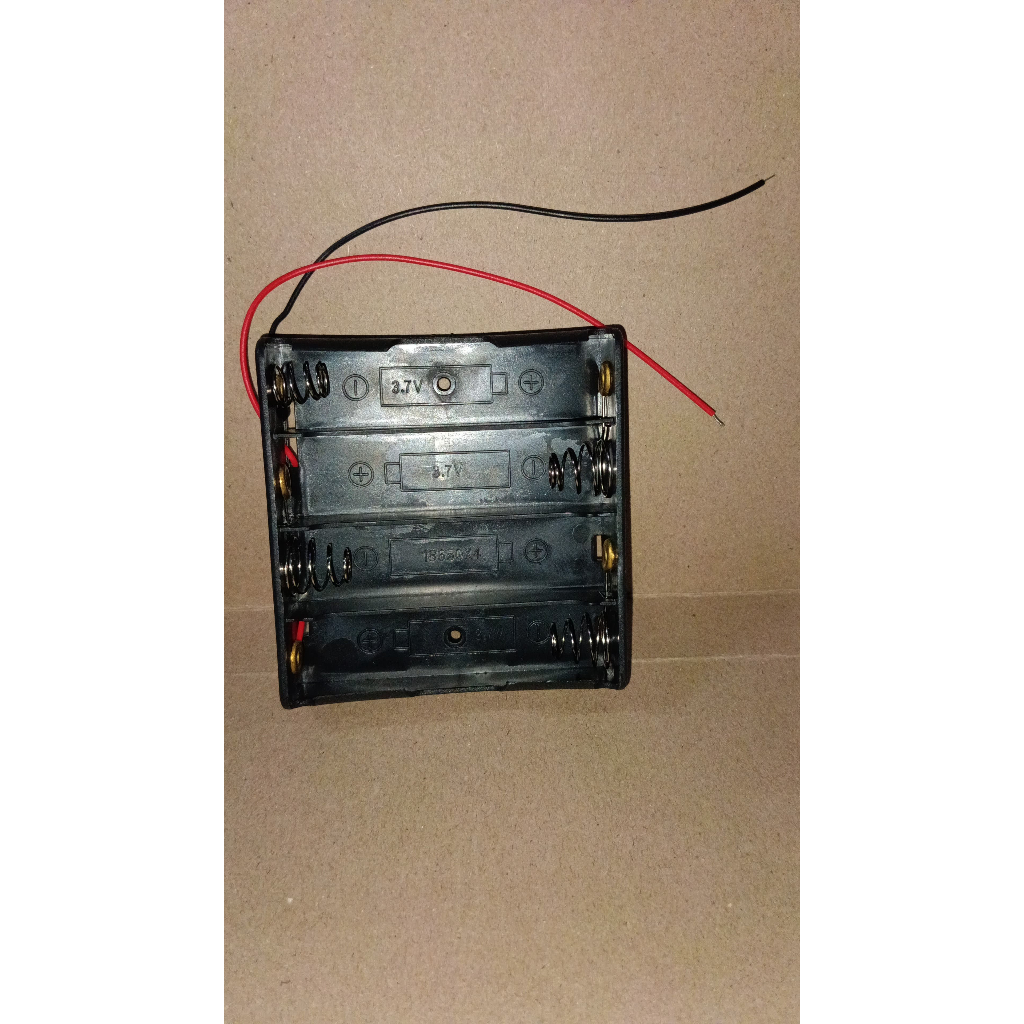 9034 holder rumah baterai battery batre batrai 18650 isi 4 slot 4x seri 12v