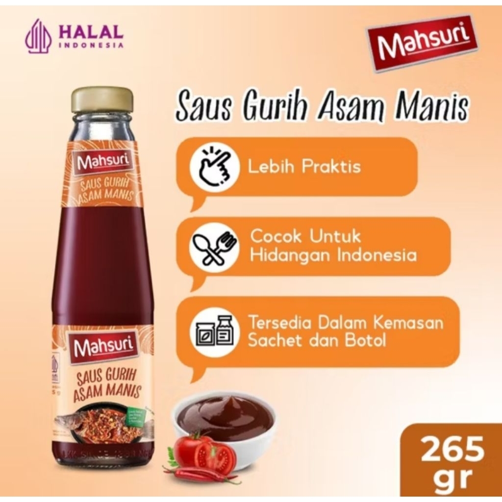 

255 gr Mahsuri Saus Tiram & MAHSURI Saus Gurih Asam Manis 265 gr