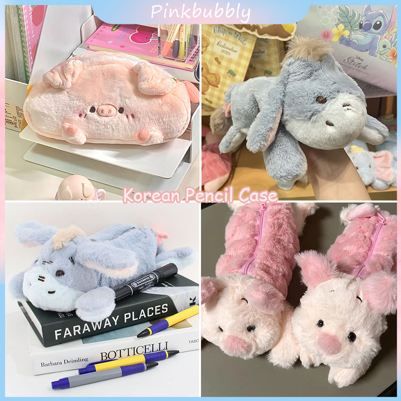 

Pinkbubbly.Kotak Pensil ANIMALS CUTE DOLL PENCIL CASE Boneka Bulu Edition Gwiyeo Pencil Case Stationery Bag Kawaii