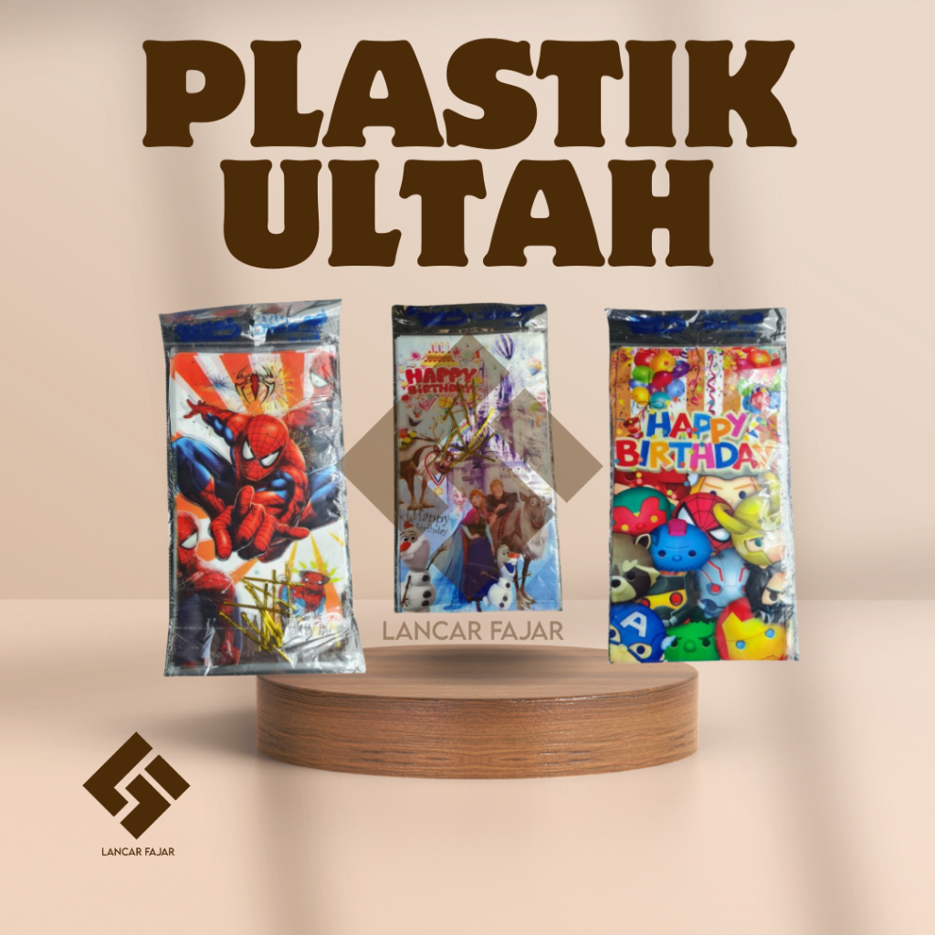 

plastik ulang tahun ukuran besar dan kecil karakter dikirim random