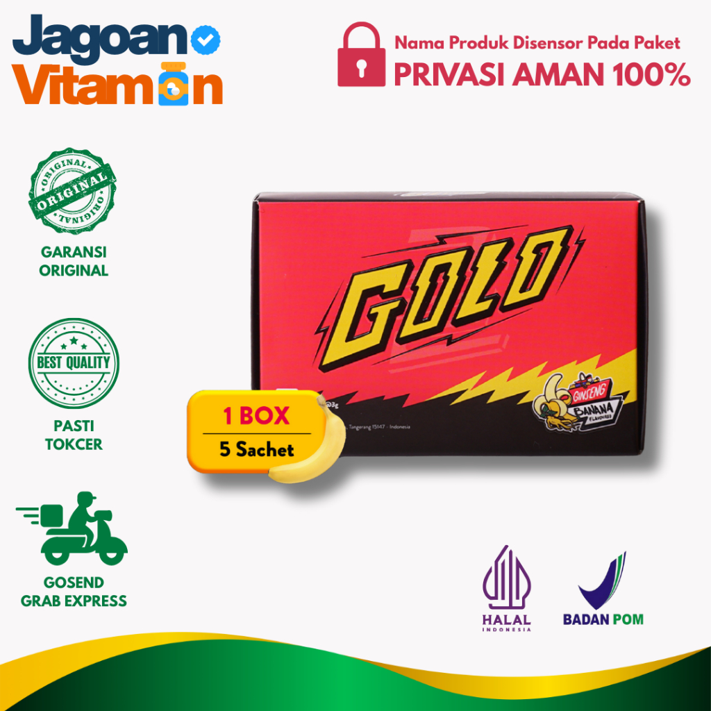 

Golo Gingseng Banana 3g - 1 Box - Isi 5 Sachet