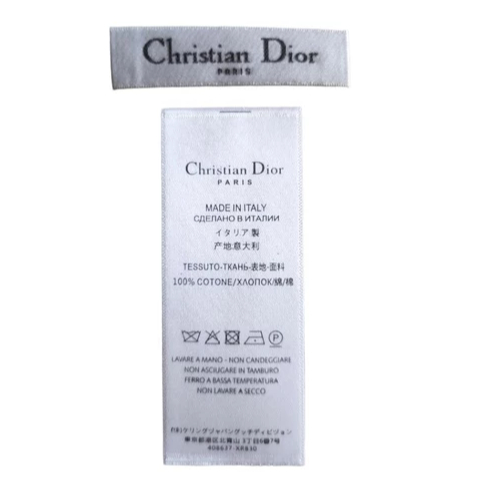 

LABEL TAG WASH DIOR CHR15T14N D10R HIGH QUALITY