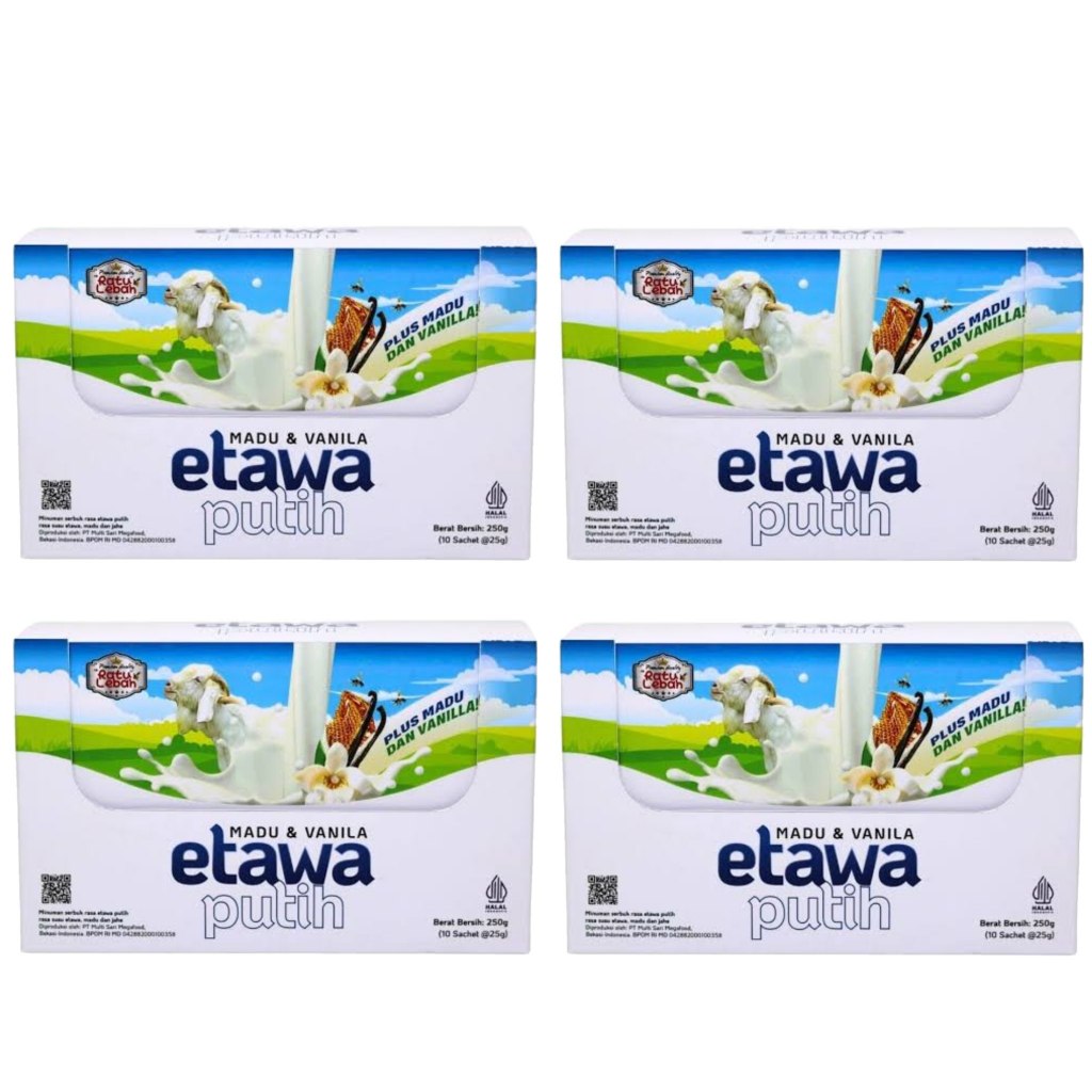 

4 BOX Susu Kambing Etawa Madu Vanilla Ratu Lebah asli 100% original – BPOM