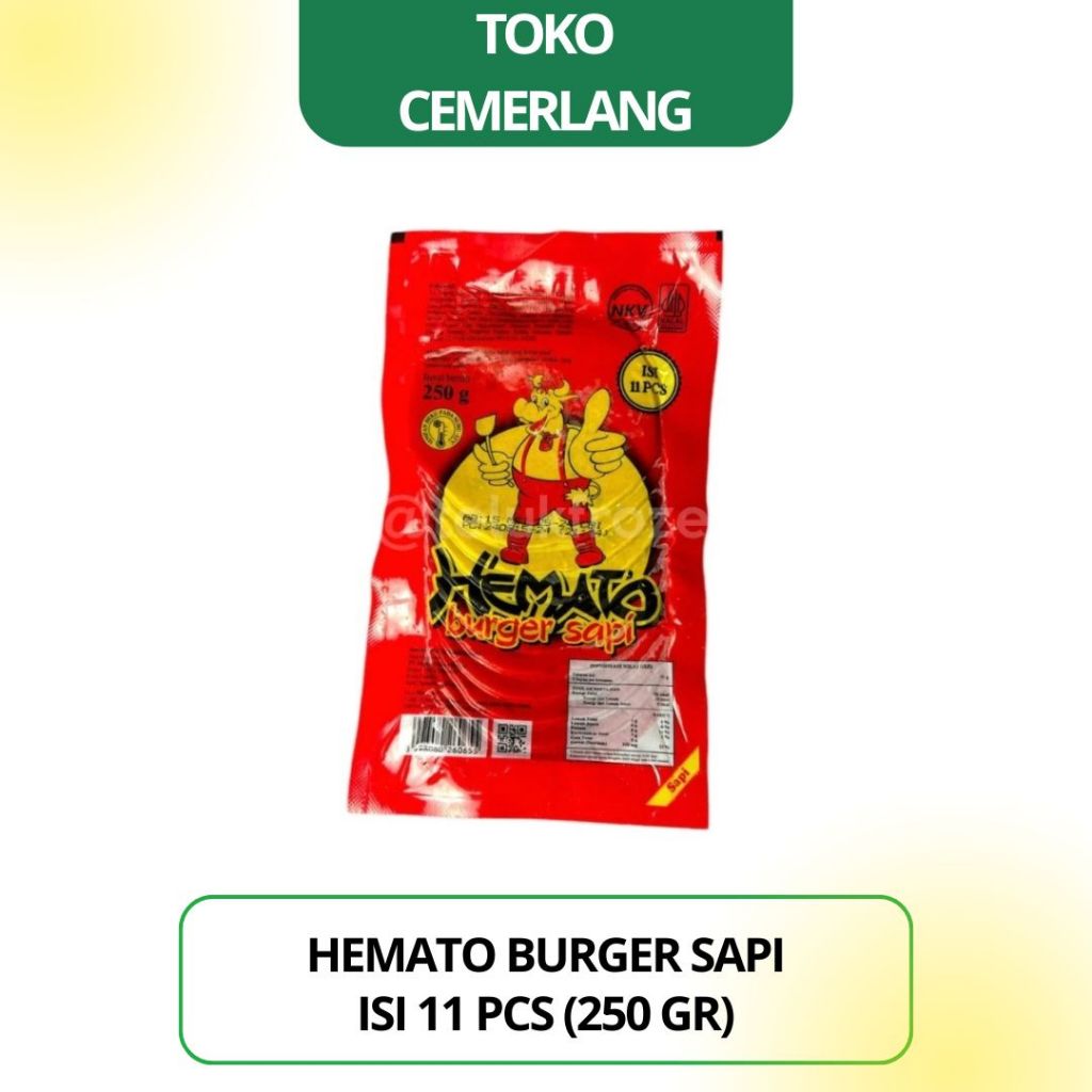 

Daging Burger Sapi Hemato isi 11 pcs 250 gr