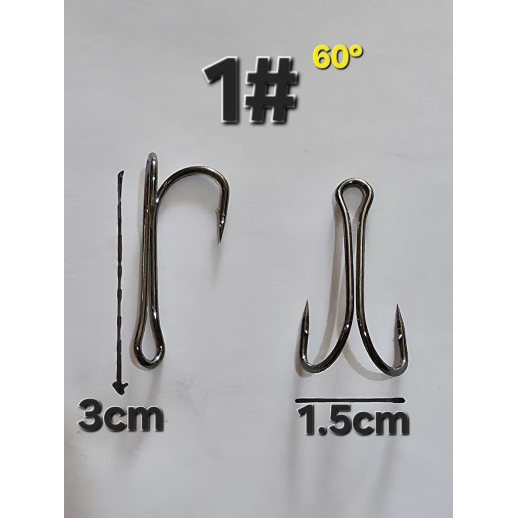 Double hook size 1 BN 60° isi 100pcs