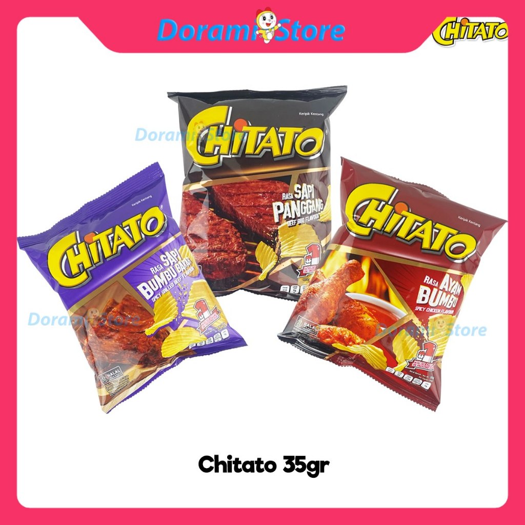 

Chitato 35gr / Chitato Lite 35gr / Chiki Balls 55gr / Chiki Twist 75gr / Cemilan Ringan Gurih / Keripik Kentang