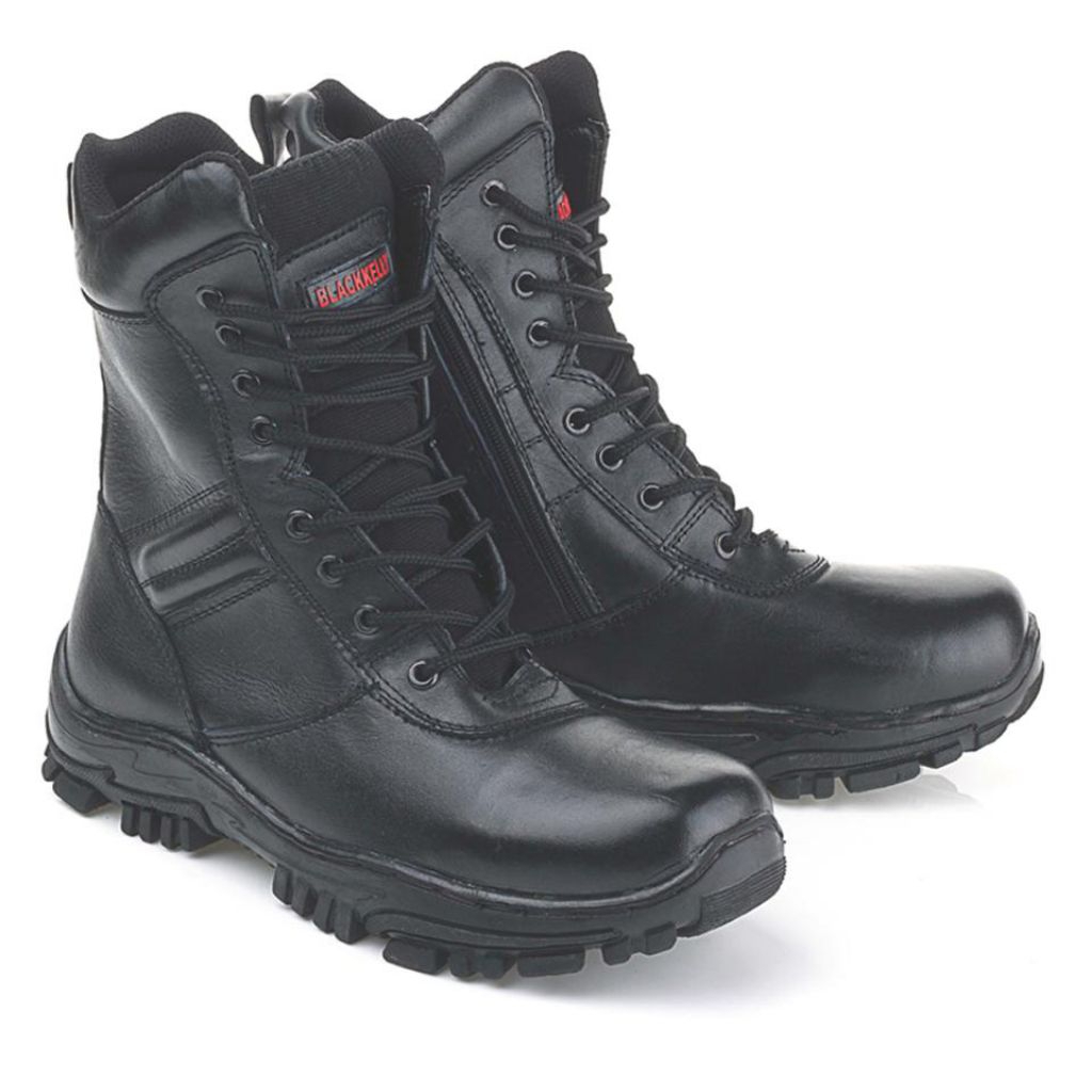 SEPATU BOOT KULIT WARNA HITAM BUAT PRIA A01