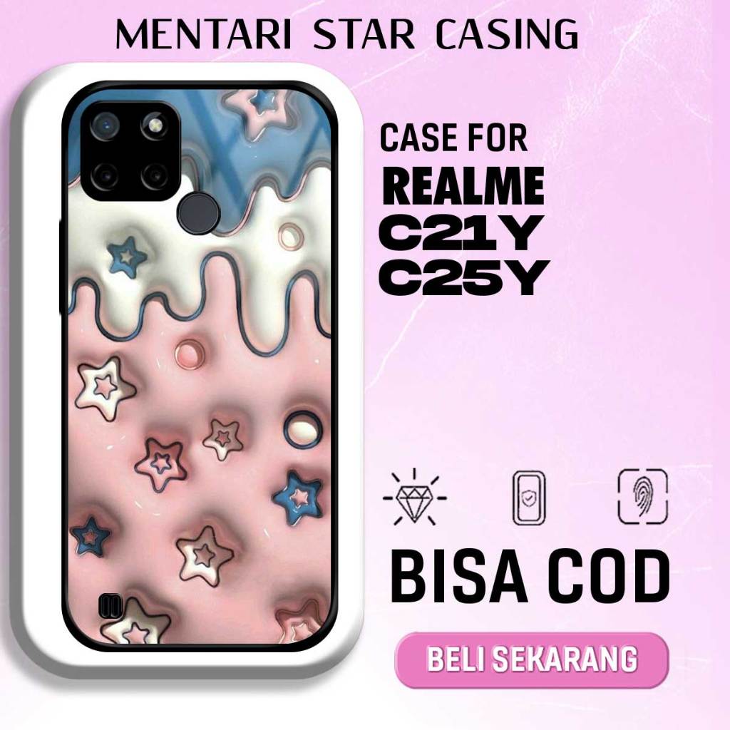 Case Realme C21Y C25Y  - Softcase Premium Matte Hard Case - Case Glossy Motif CUTE