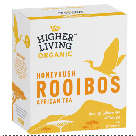 

Higher Living Organic Honeybush Rooibos African Tea Bags 40 pack