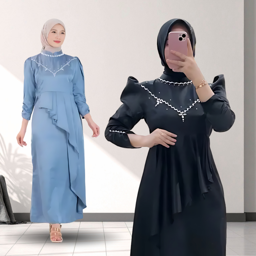 Baju Kondangan Remaja Simple Elegan Denim Kondangan Rashiqa Kekinian Nggak Musiman Simpel Mewah Silm