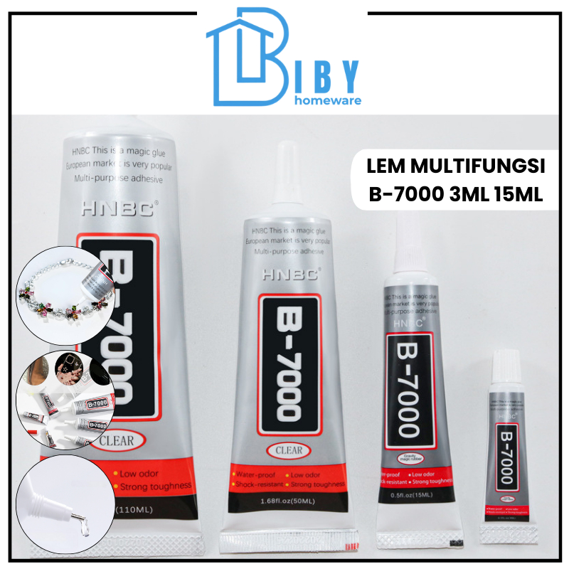 

BIBY Lem LCD Touchscreen Baterai HP Backdoor Casing Glue B-7000 3ML 15ML Original Perekat Layar Padat Bening Lem Touchscreen