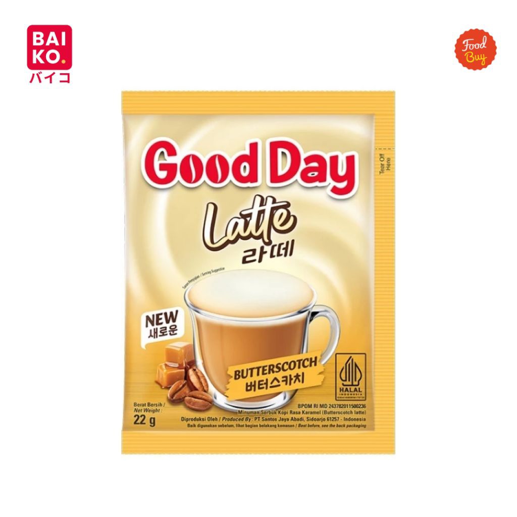 

Kopi Good Day Rasa Varian Baru Latte Butterscoth Isi 1 renceng / 10 Sachet
