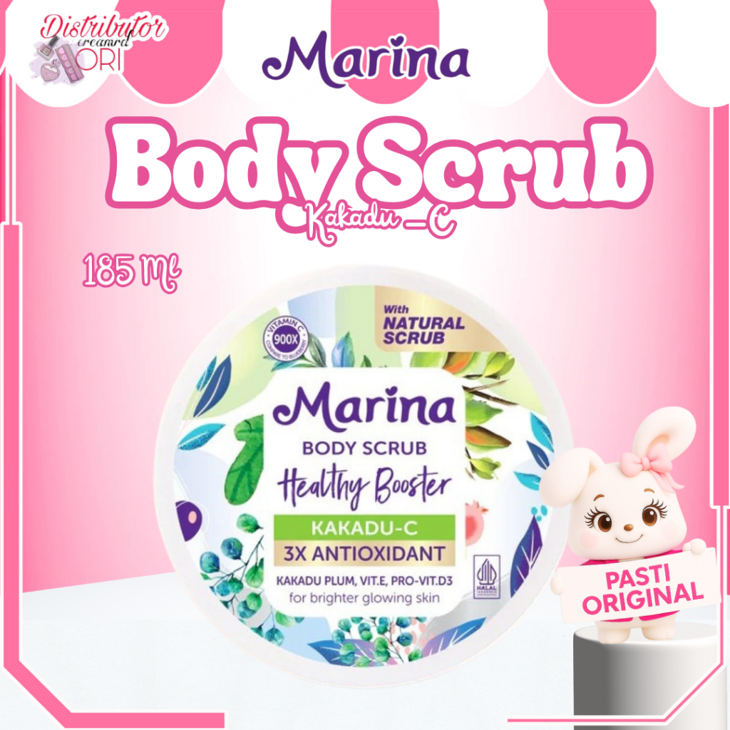 Marina Body Scrub Healthy Booster Kakadu - C 185ml Lulur | Distributor Cream Ori