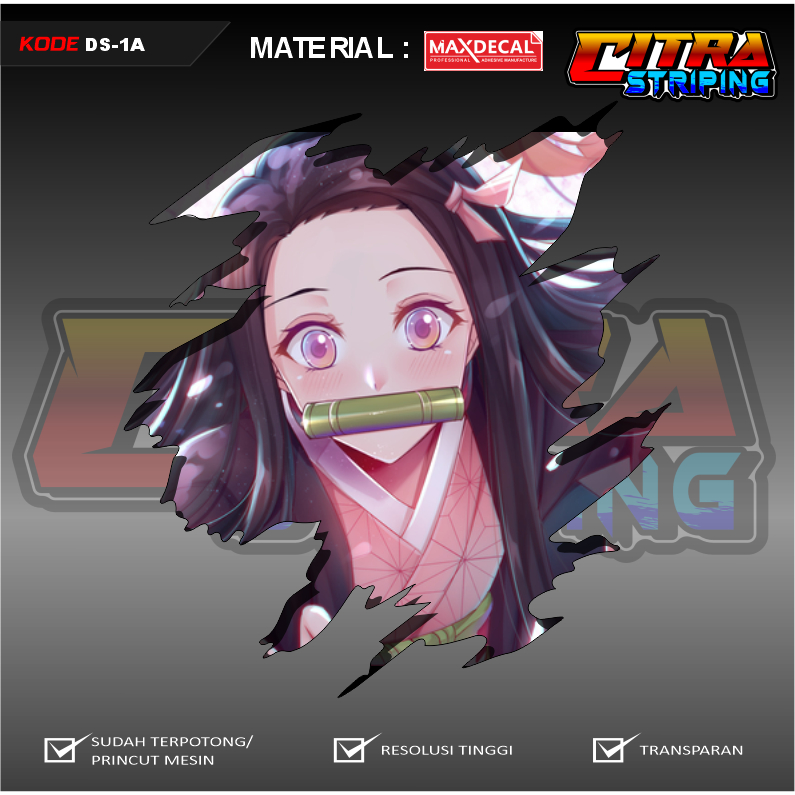 

Sticker Vynil DEMON SLAYER Stiker Sudah Printcut Siap Tempel TAHAN AIR KODE DS-1