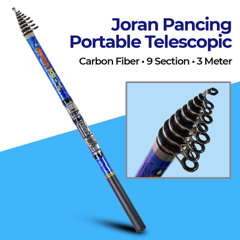 Ghotda Joran Pancing profesional Tongkat pancing mancing murah Tegek Kolong Portable Fishing Rod 3 M