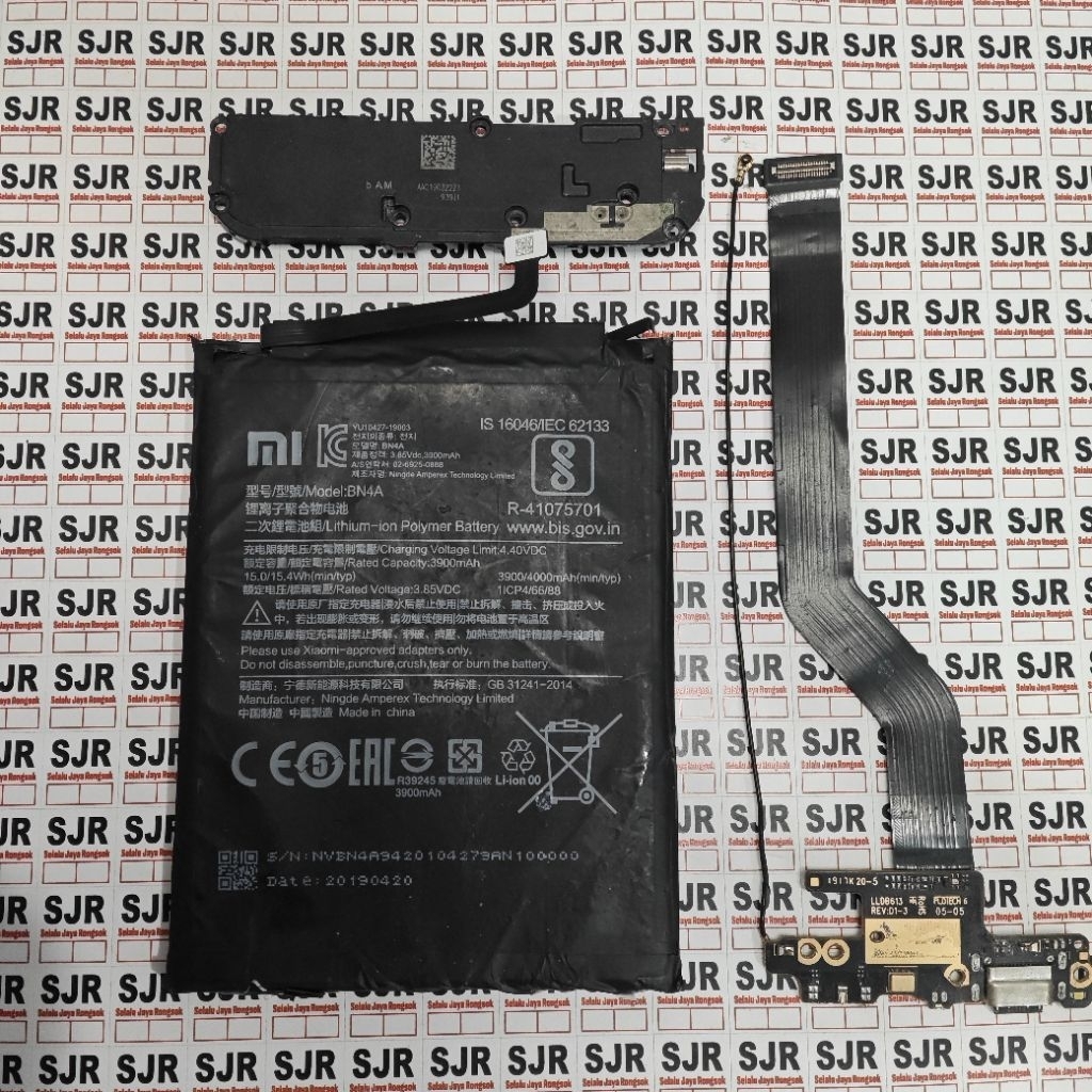 *Sparepart Hp Redmi Note 7 Copotan Ori Baterai BN4A, Speaker Bawah, Board Papan Charger Cas