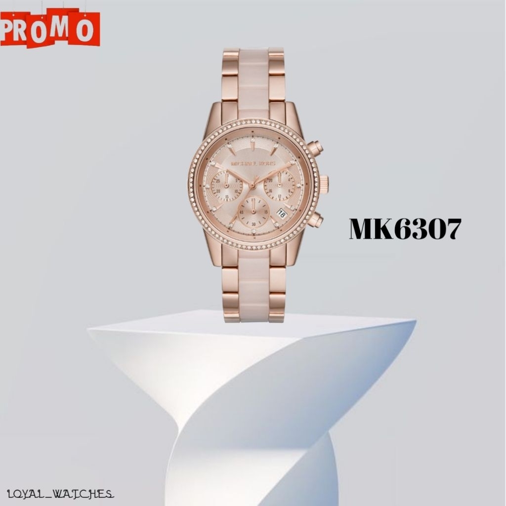 MK6307 MK-6307 JAM TANGAN WANITA RANTAI ALL STAINLESS STEEL