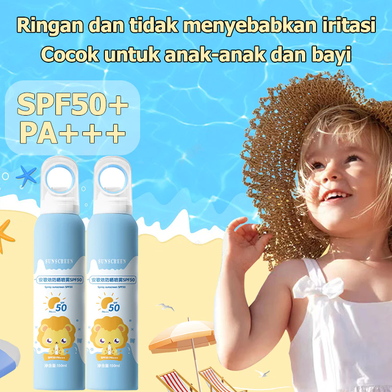 Spray Sunscreen Anak & Bayi SPF 50 PA+++ All Day Light Sunscreen Mist Skincare Untuk Anak Melindungi