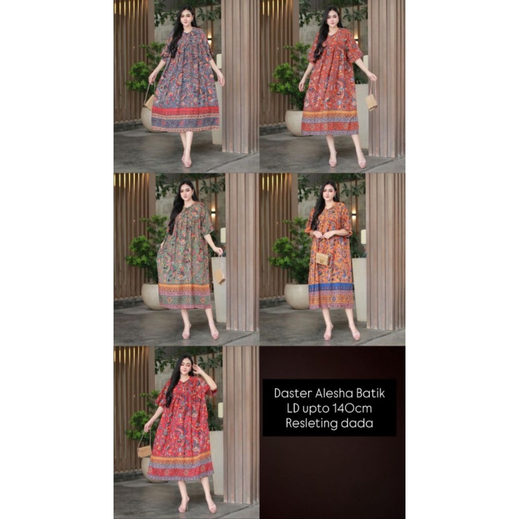 Daster Ibu Jumbo Alesha Batik