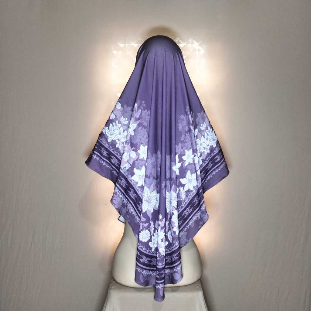 Aleeya - Hijab Jilbab Kerudung Instan Bergo Motif Bunga Printing Jersey Premium