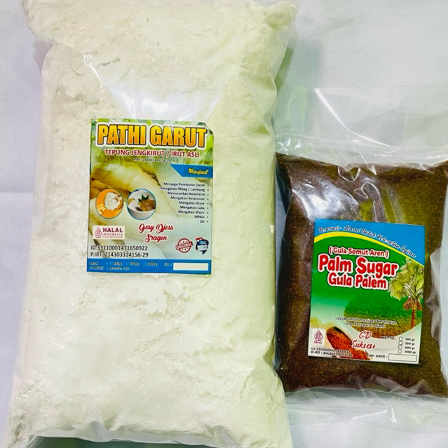 

PROMO! Tepung Garut original 1 kg Gratis Gula Aren bubuk 250 gram | pati Garut | Asli kualitas premium | Gula semut bubuk gluten free dan BPOM