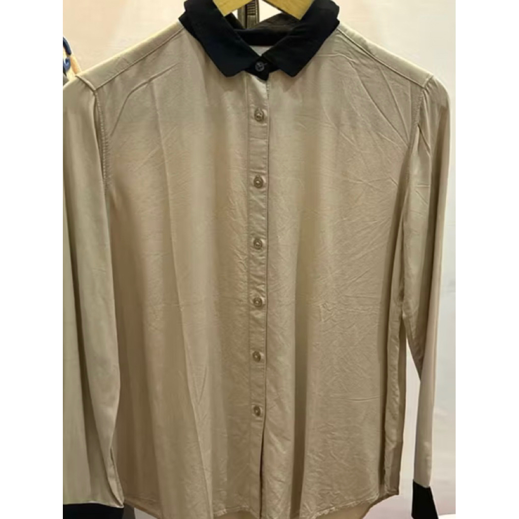 SHIRT UNIQLO || KEMEJA COKLAT UNIQLO || KEMEJA WANITA