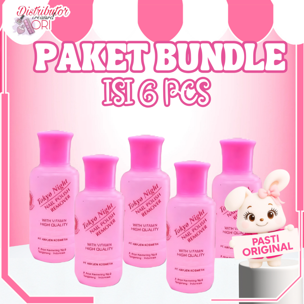 [PAKET ISI 6] Tokyo Night Nail Polish Remover 40ml (kecil) BUNDLE BUNDLING HEMAT / Penghapus Kutek /