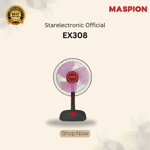 MASPION KIPAS ANGIN DUDUK EX308/ DESK FAN MASPION EX-308 12" KIPAS MEJA/EX308/EX 308/MASPION EX 308