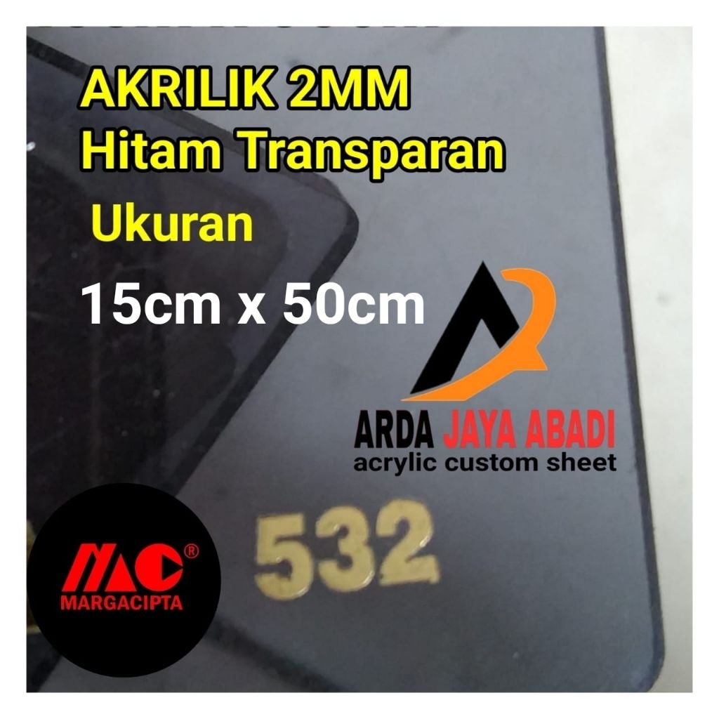 

akrilik 2mm hitam transparan 15 x 50 akrilik lembaran marga cipta warna riben