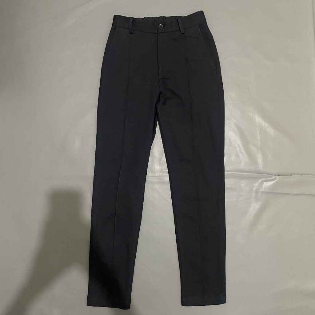 DEWASA B080 (NO BRAND, PRELOVED) Celana Panjang Bahan Pinggang Karet Tali Semi Joger Jogger Kerja Ka