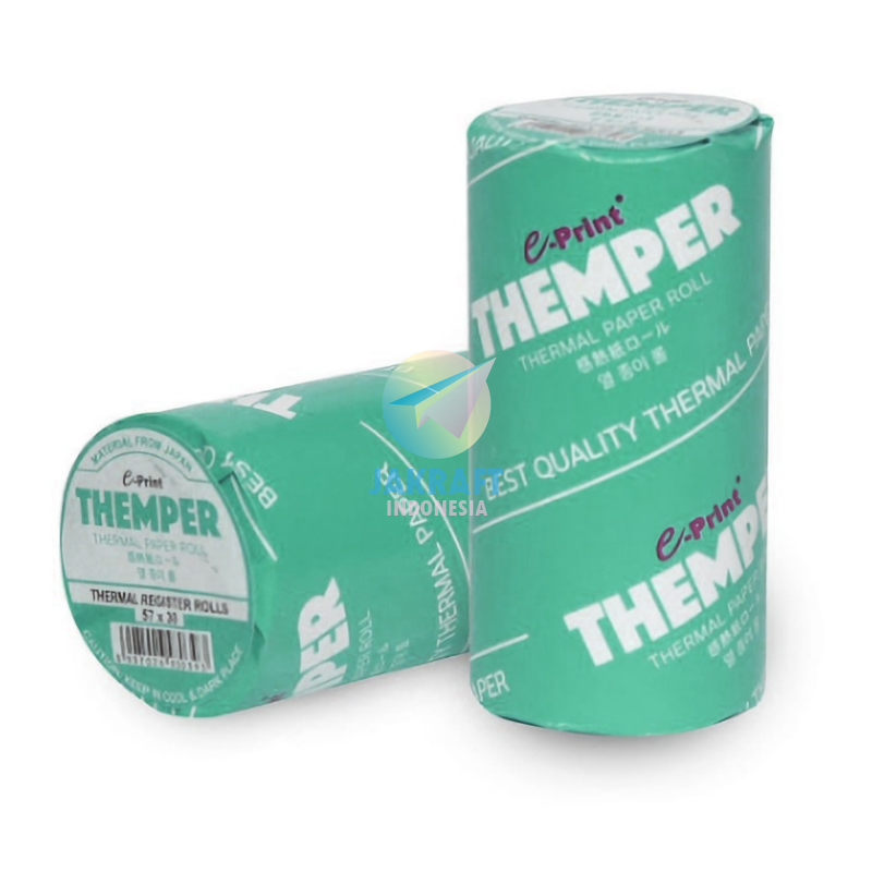 

(10 Roll) GROSIR Kertas Thermal Paper THEMPER 57 x 30 / 57x30 | 58 x 30 / 58x30 E-PRINT EPRINT Cocok u/ Kasir Mesin EDC | PACK