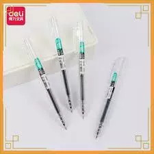 

Deli Gel Pen / Pulpen Gel 0.5mm Tinta Hitam Isi 1 pcs Cepat Kering Tinta Banyak Bisnis Kantor S08-E