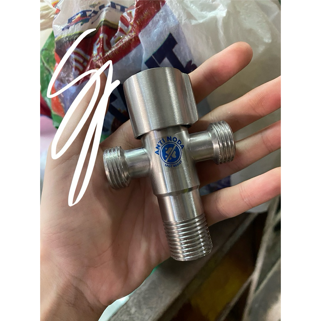 Stop Kran Air Cabang Onda JF Flow 1/2″ Inch/ Stop Keran Toilet Kloset Shower / Angle Valve T closet 