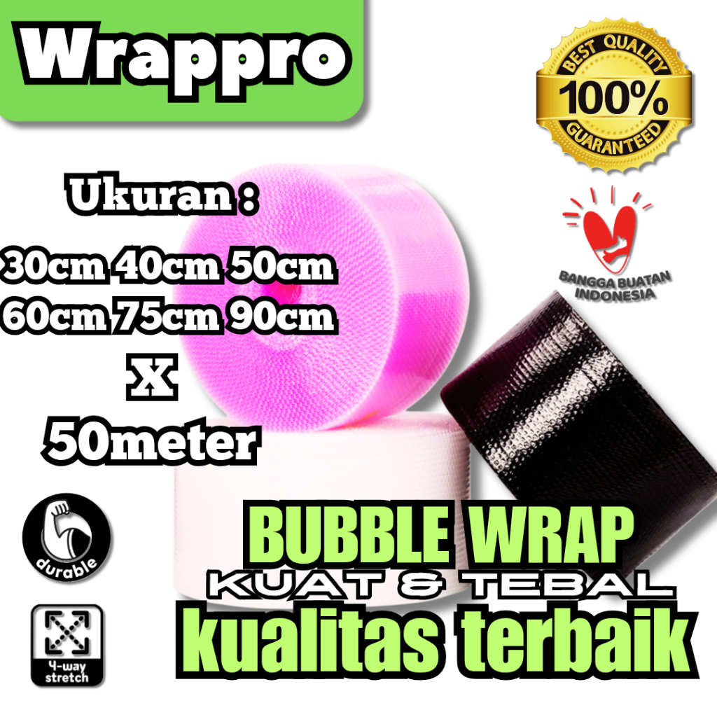 

Plastik Bubble Packing Online / Bubble Wrap Roll BENING HITAM - 50 meter