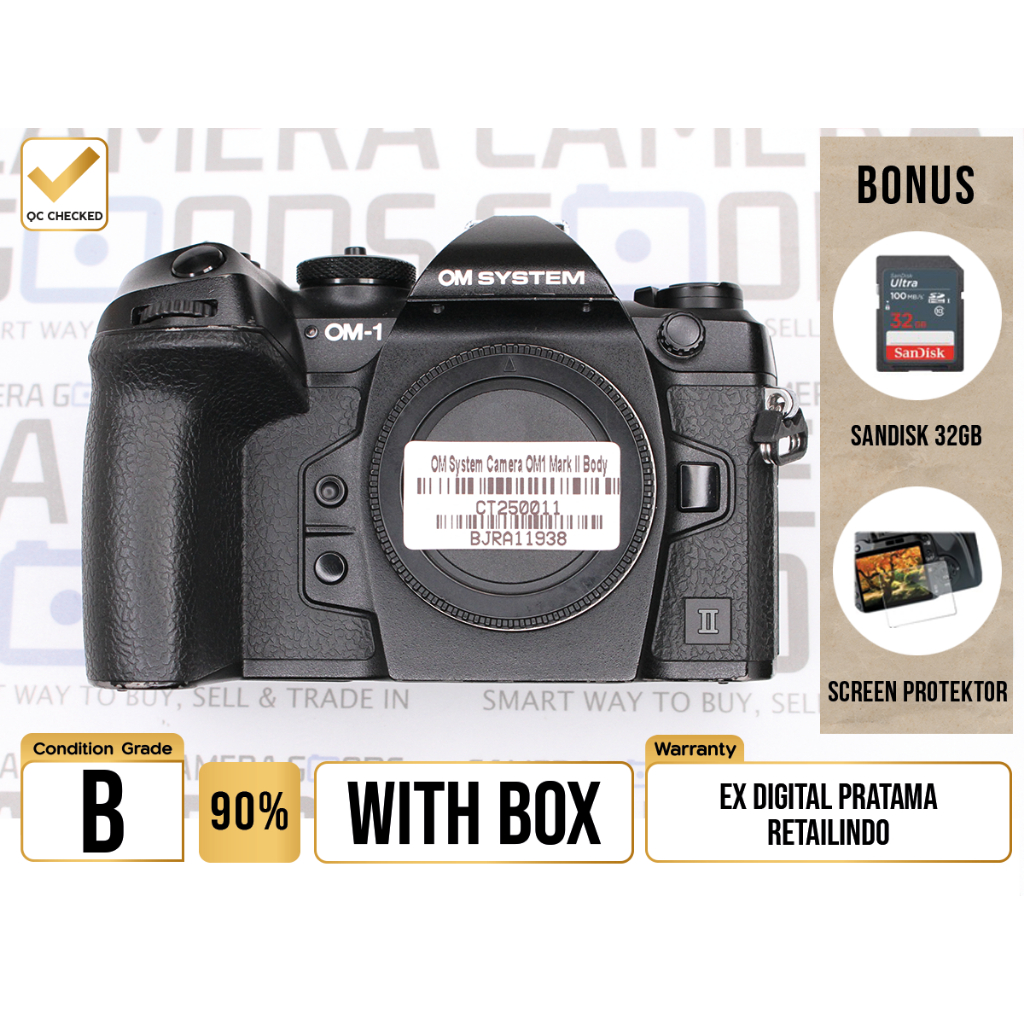 Kamera OM SYSTEM OM1 Mark II Mirrorless Camera Second Bekas Grade B / Olympus OM1 - CT250011