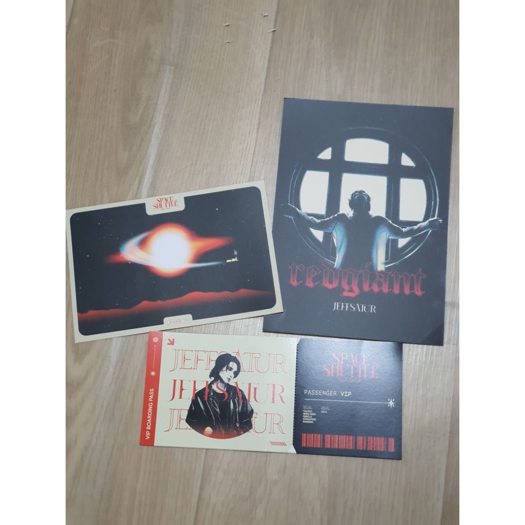 

VIP BOARDING PASS POSTCARD SPACE SHUTTLE NO.8 RED GIANT JEFF SATUR CONCERT BANGKOK KONSER