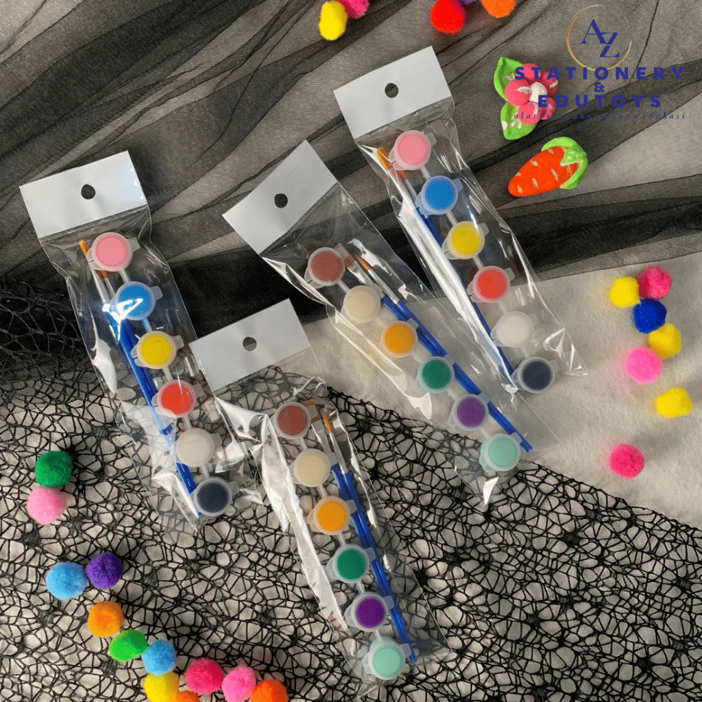 

Cat Lukis 6 Warna + Kuas Lukis / Palet Lukis / Cat Air Kanvas Lukis