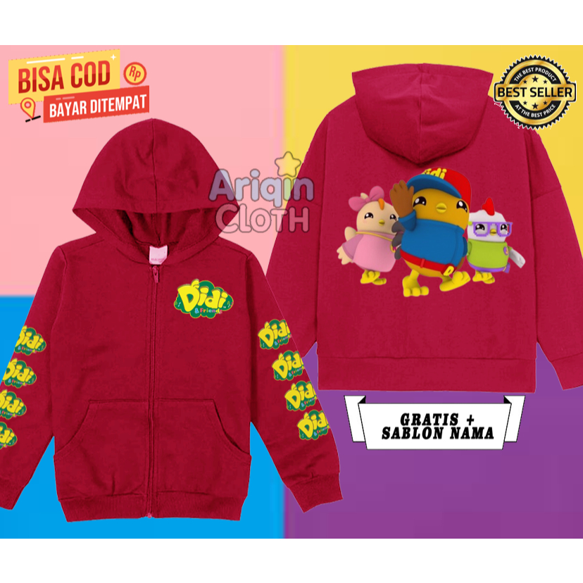 Hoodie zipper anak didi and Friends