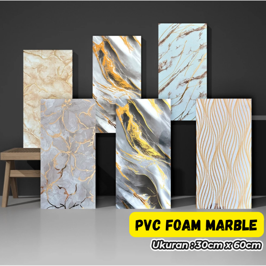 Stiker Dinding Motif Marmer Granit Premium 60x30CM / Stiker Dinding Kamar Mandi