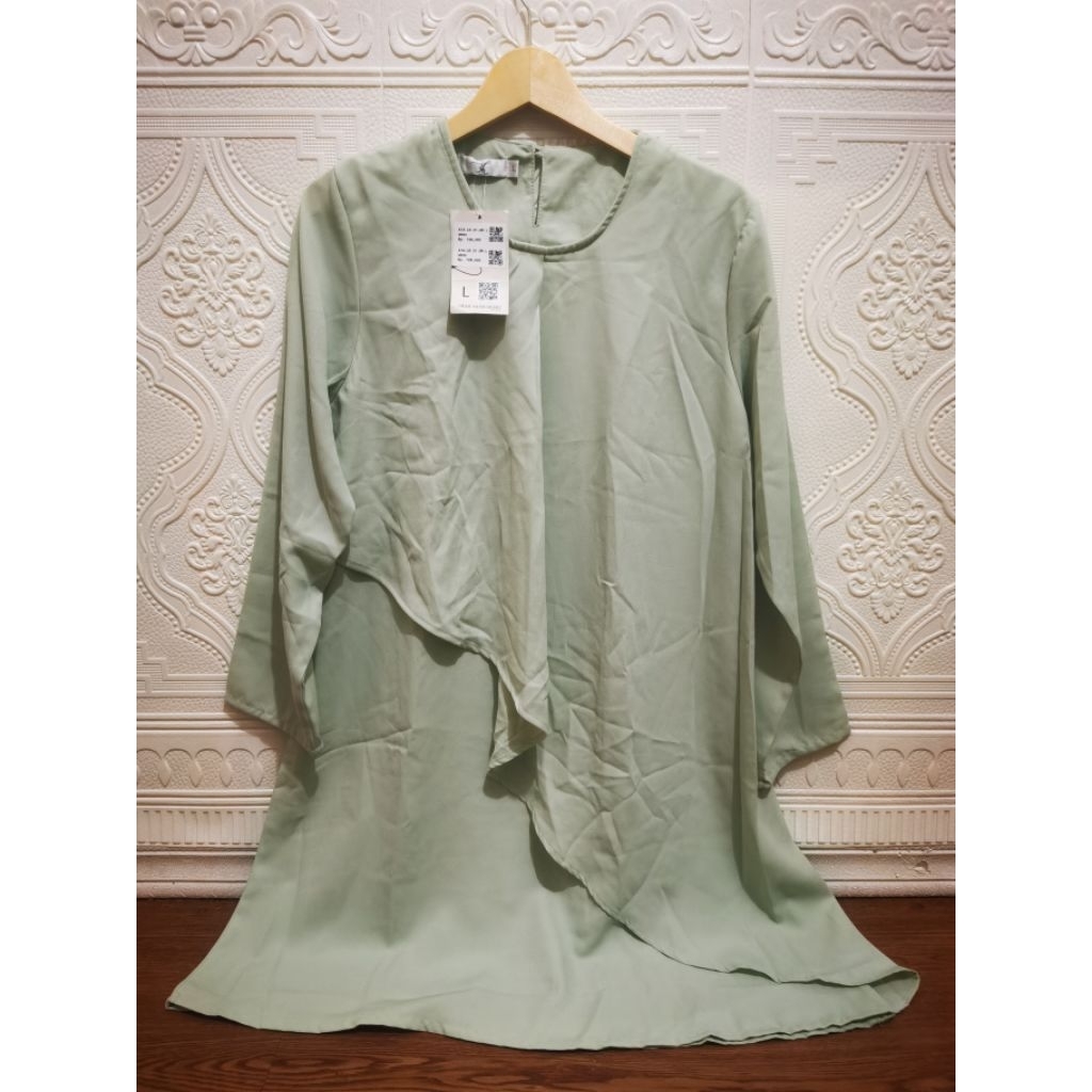 atasan blose tunik head hand heart 3h new