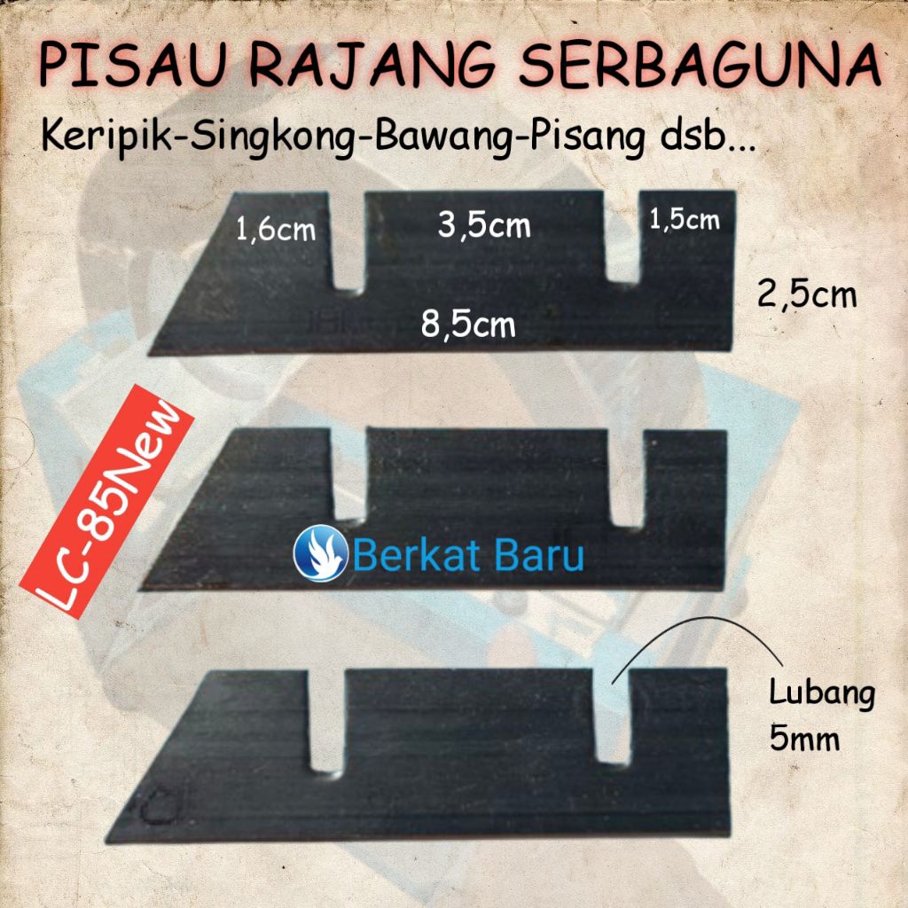 Pisau keripik LC85NEW/Pisau rajang singkong/Pisau serbaguna/Pisau iris