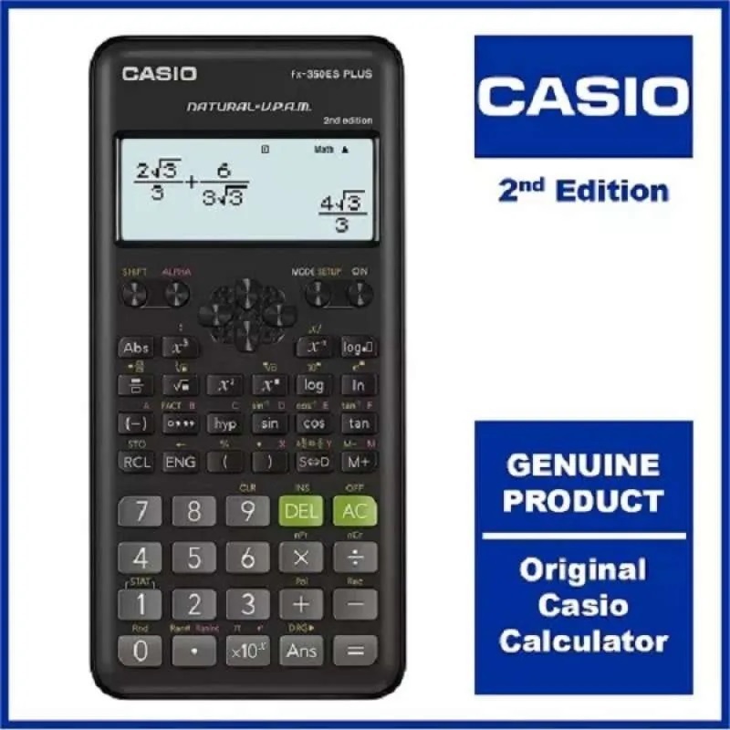 

Kalkulator Scientific CASIO FX 350ES Plus Original - Kalkulator Ilmiah - Kalkulator Sains Fisika