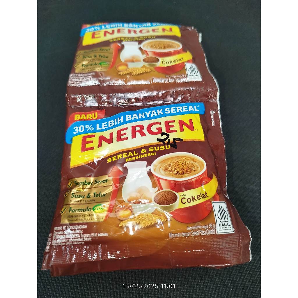 

Energen Cokelat – Minuman Sereal Instan Rasa Cokelat | Sachet 35g Paket 10pcs