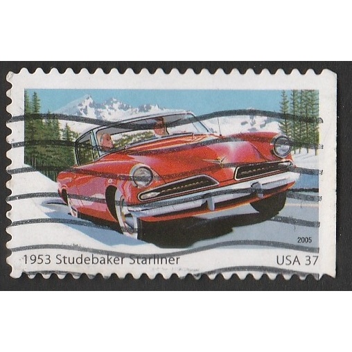 

A 12765 SATU BUAH PRANGKO AMERIKA NOMINAL 37C TEMA MOBIL STUDEBAKER STARLINER TAHUN 1953 DENGAN KONDISI SUDAH ADA CAP