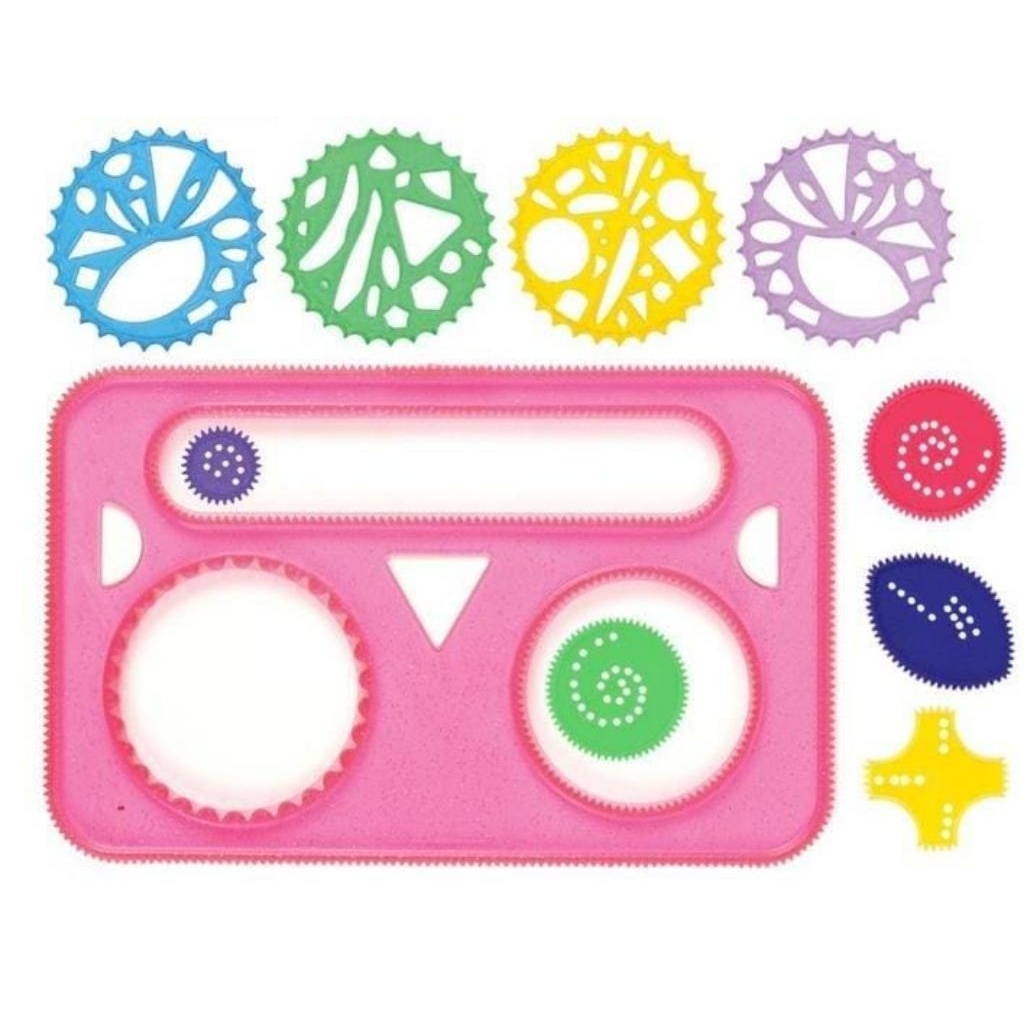 

Penggaris Putar. 3in1. Edisi Terbatas. Alat gambar anak PAUD TK SD. serupa Spirograph.