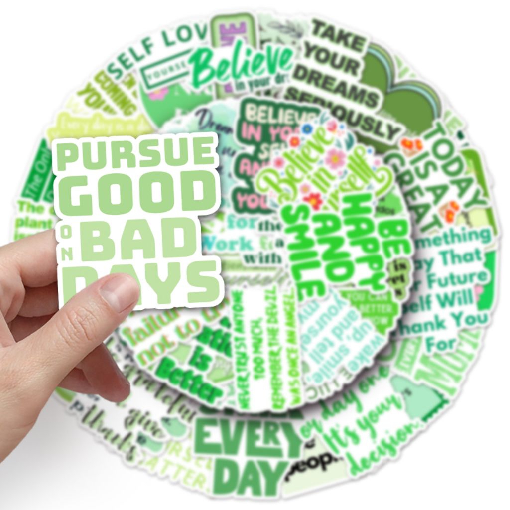 

[50 Pcs] DECO STICKER | STICKER DIY | JURNAL AESTHETIC [DS-196] BE HAPPY QUOTE Sticker Koper, HP Laptop Tumbler Komputer