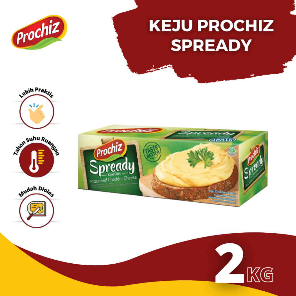 

KEJU PROCHIZ SPREADY KEMASAN 2 KG - CHEESE SPREAD PROCHIZ
