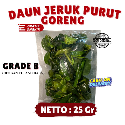 

DAUN JERUK PURUT GORENG ASLI 25GR BUMBU CAMILAN BASRENG CIKRUH GRADE B