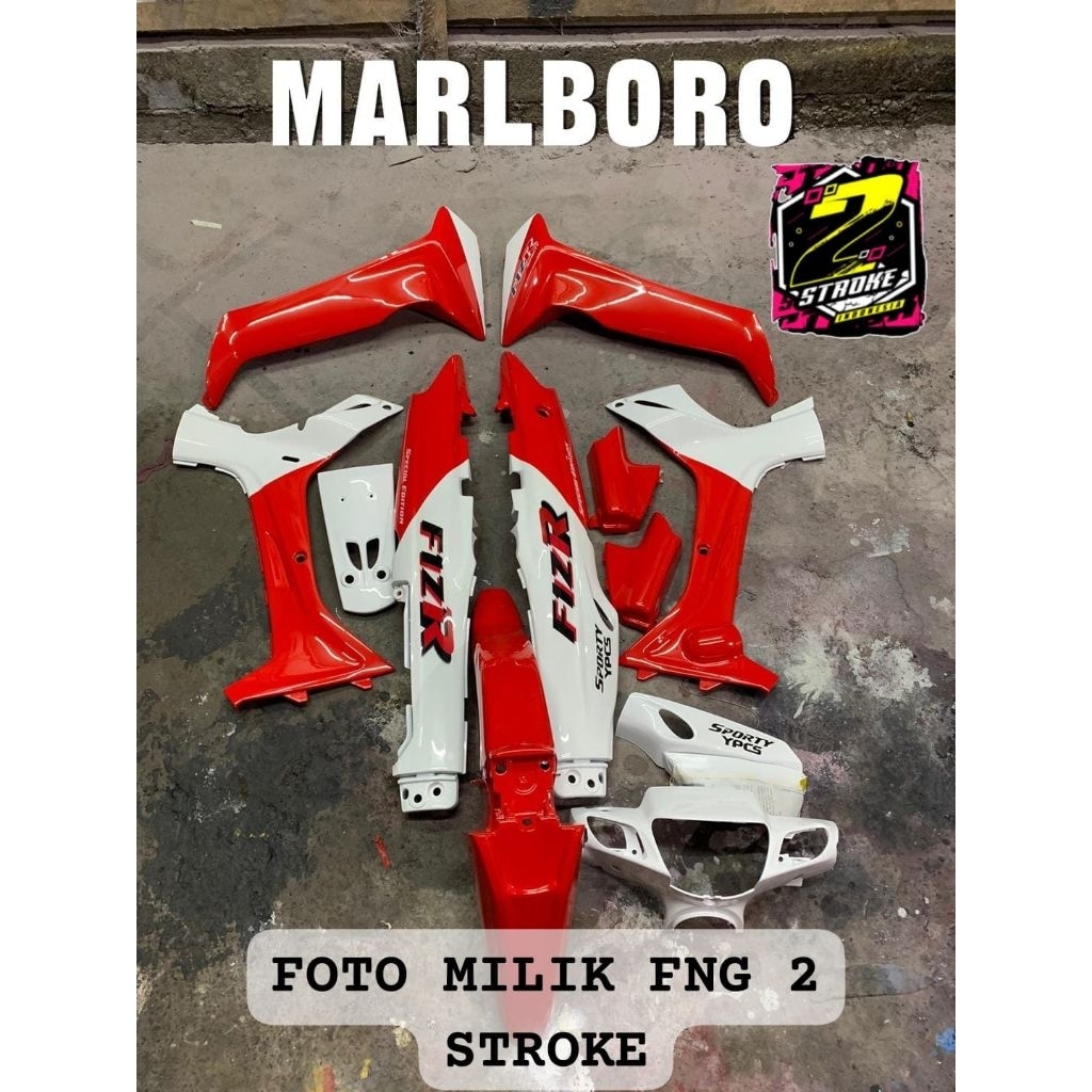 BODY HALUS FULLSET YAMAHA FIZR FIZ R F1ZR BODI SET FIZ R F1ZR EDISI MARLBORO WARNA MERAH PUTIH